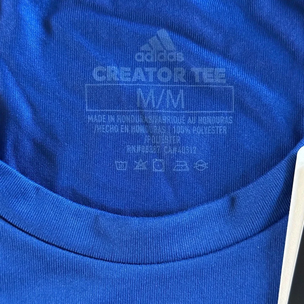 Adidas Creator SS Training Shirt Mens‎ Medium Blue Aeroready EK0088 NWT